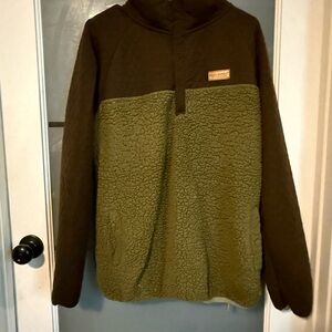 Simply Southern Women's Turtleneck in Dark Brown and Olive